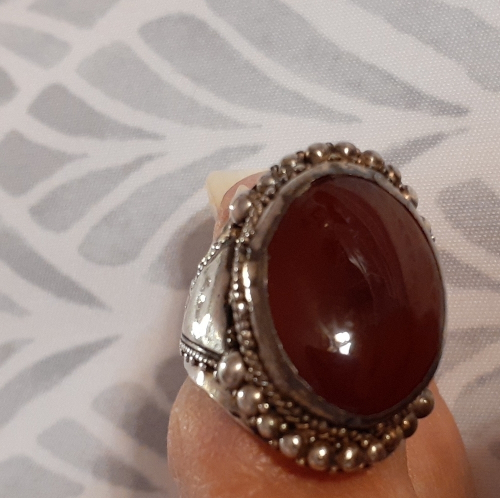 ESTATE  Ring - Vtg.             .925 STERLING SILVER - Picture 4 of 8